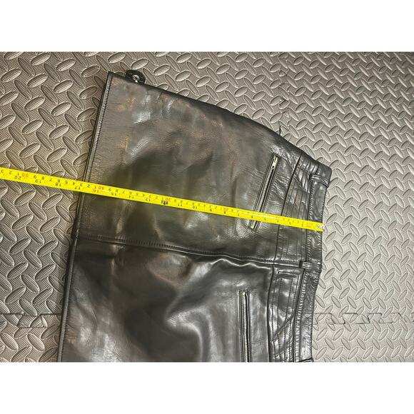 NWT 7 for all mankind genuine leather mini skirt black moto zipper AN6268H136 30 - Picture 10 of 11